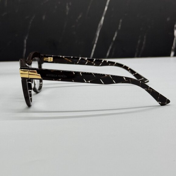 NEW BOTTEGA VENETA BV1105O 003 CAT EYE HAVANA/WHITE WOMEN EYEGLASSES - Picture 6 of 10